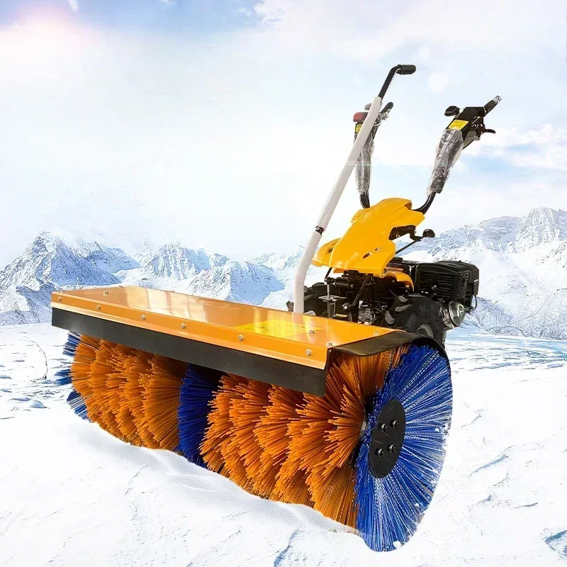 Small hand-pushed snow plow, outdoor driving snow shoveling equipment