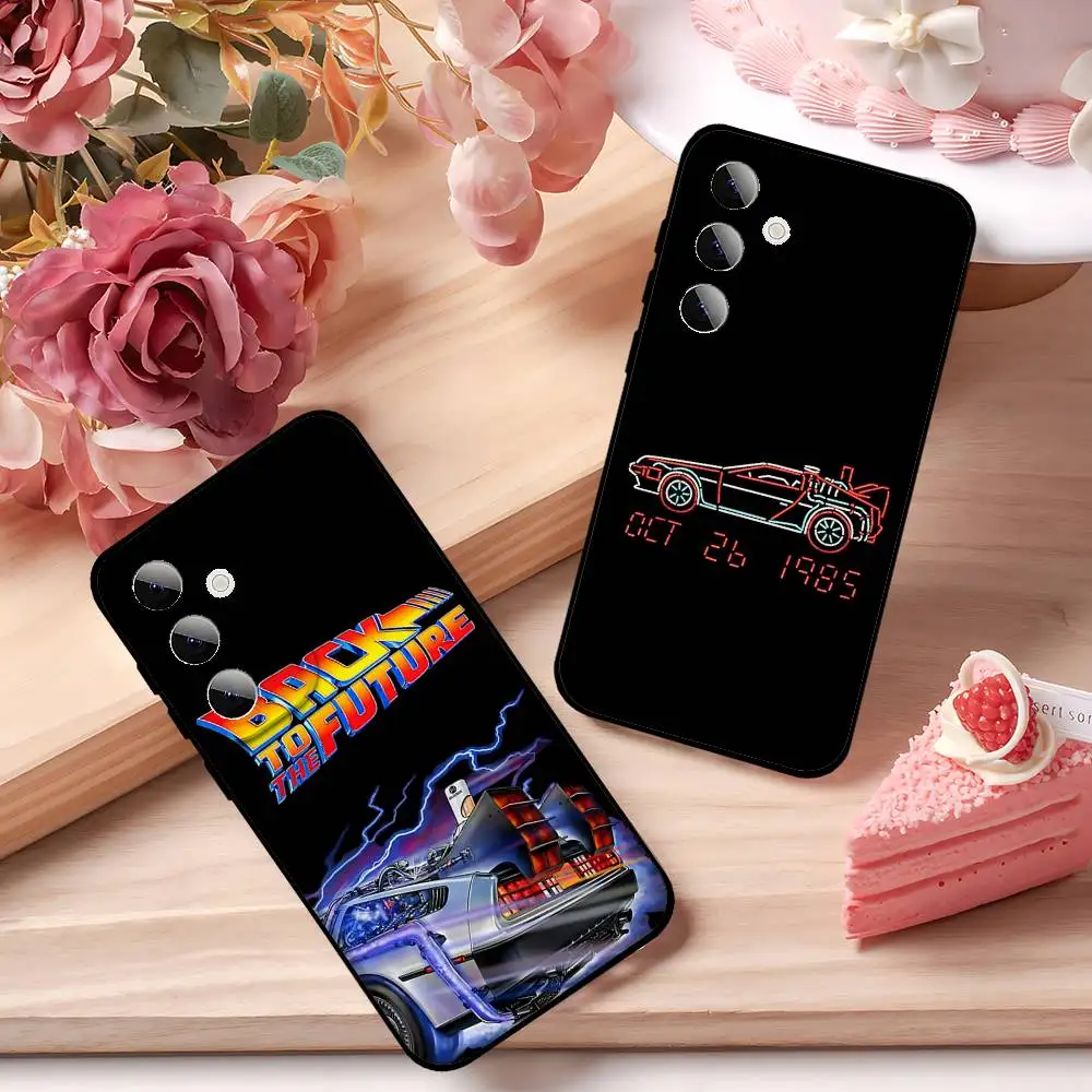 العودة إلى المستقبل حافظة هاتف لهاتف سامسونج جالاكسي S25 S24 S23 S22 S21 FE Plus Ultra A13 A20 A32 A70 غطاء أسود #2