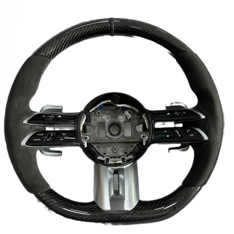 

For Mercedes-Benz E300/C200L/SK Series Carbon Fiber Steering Wheel with Dragonfly Buttons (Universal Upgrade)