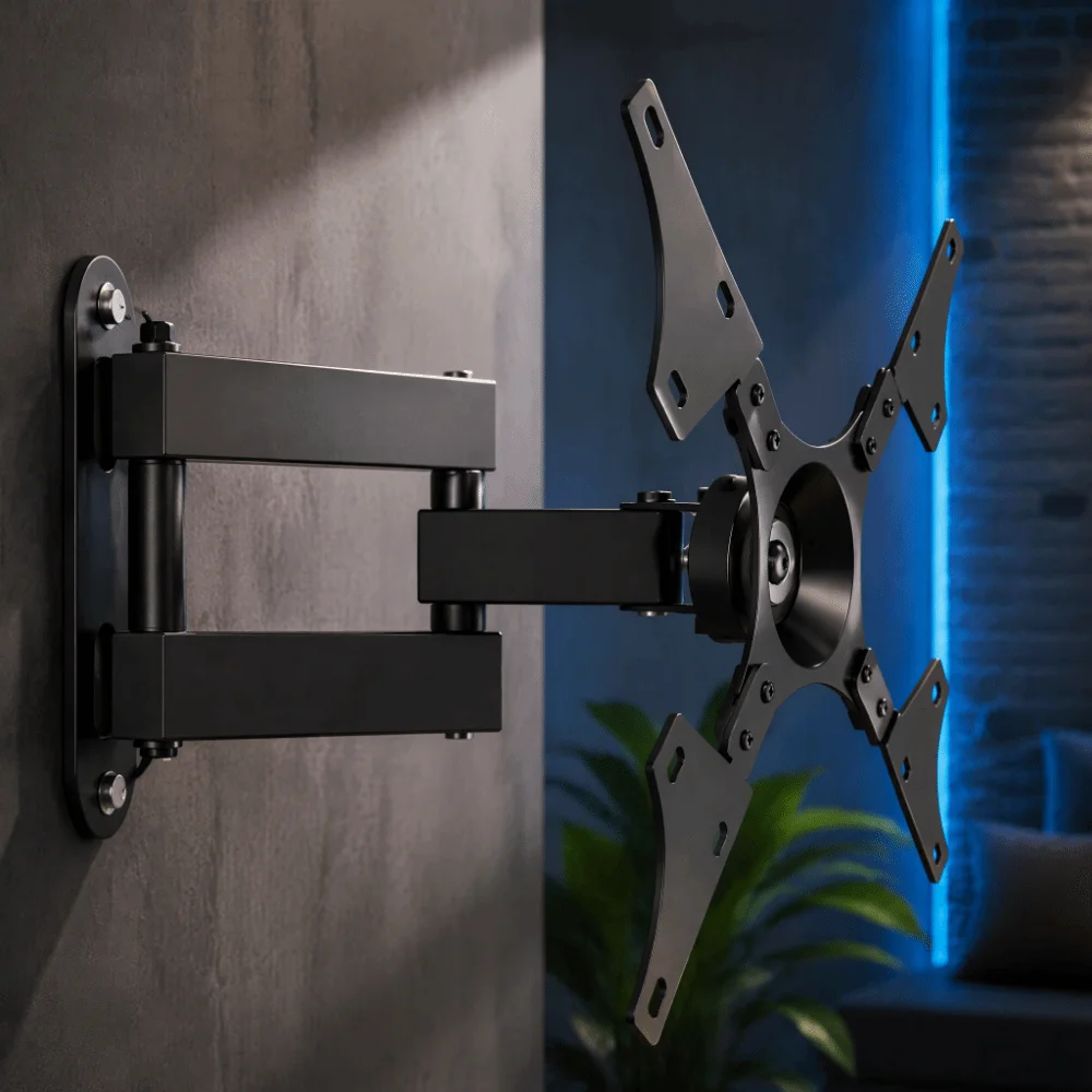 360 Degree Rotation TV Wall Mount Bracket Adjustable Rotating Arm Swivel Function Full Motion TV Mount Space Saving Retractable