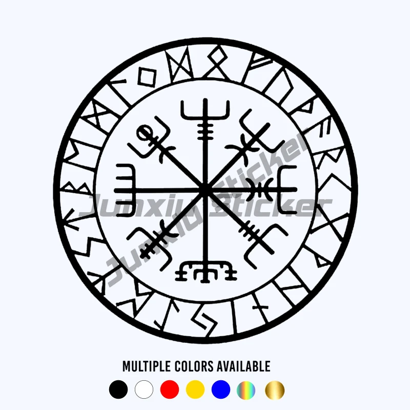 

Vinyl Decal Vegvisir Compass Car Sticker Waterproof Auto Decors on Bumper Window Laptop