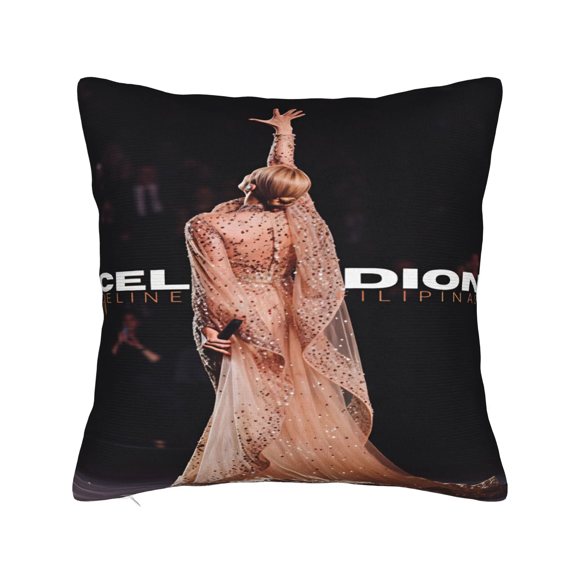 Celines Dions Paris 2026 Pillow Case  Custom Pillow Cover Kawaii Cushion Cover For Couch Sofa Bedroom