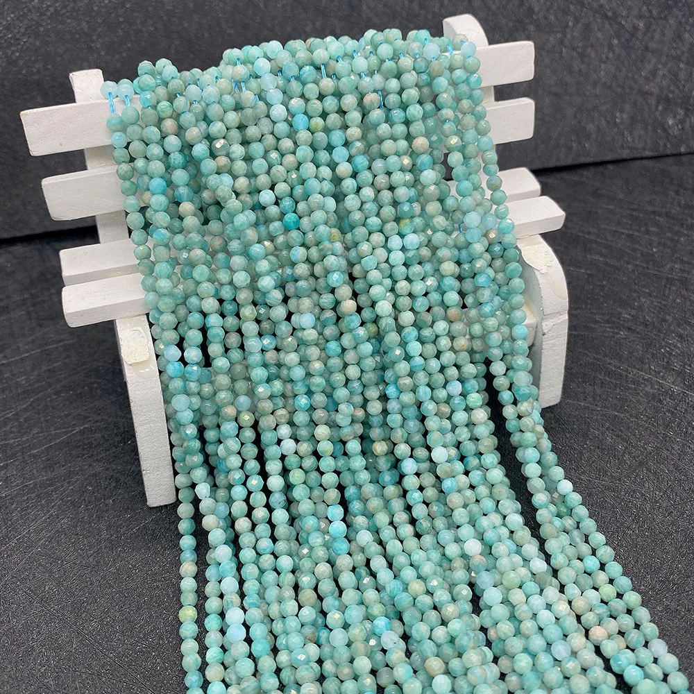 

2mm 3mm 4mm Natural Stone Beads Faceted High Quality Semi Precious Loose Spacer DIY Jewelry Making Necklace Bracelet