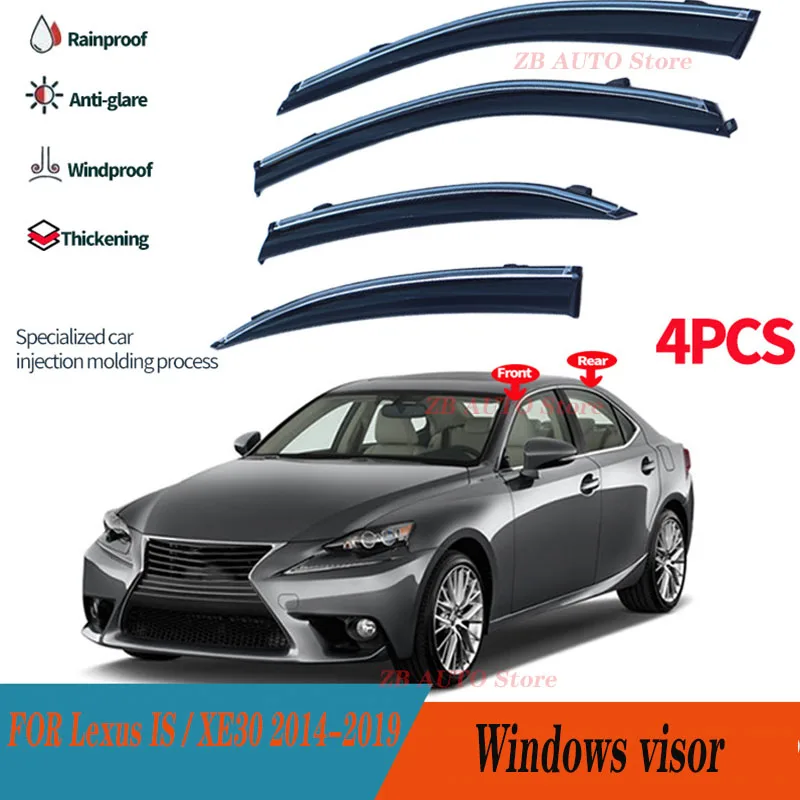 

For Lexus IS XE30 2014-2019 Window visors Rain water prevention; Covering the sunlight; Anti fog; Snow prevention