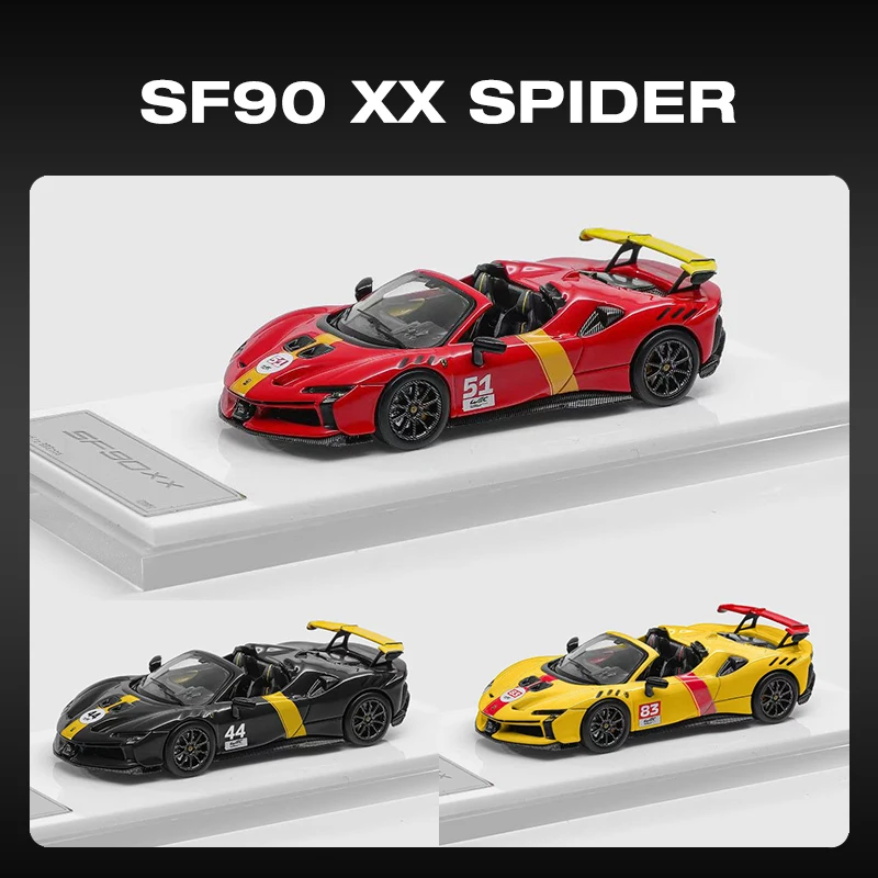 Pré-venda DMH 1:64 SF90 XX SPIDER LeMans Diecast Diorama Car Model Toy