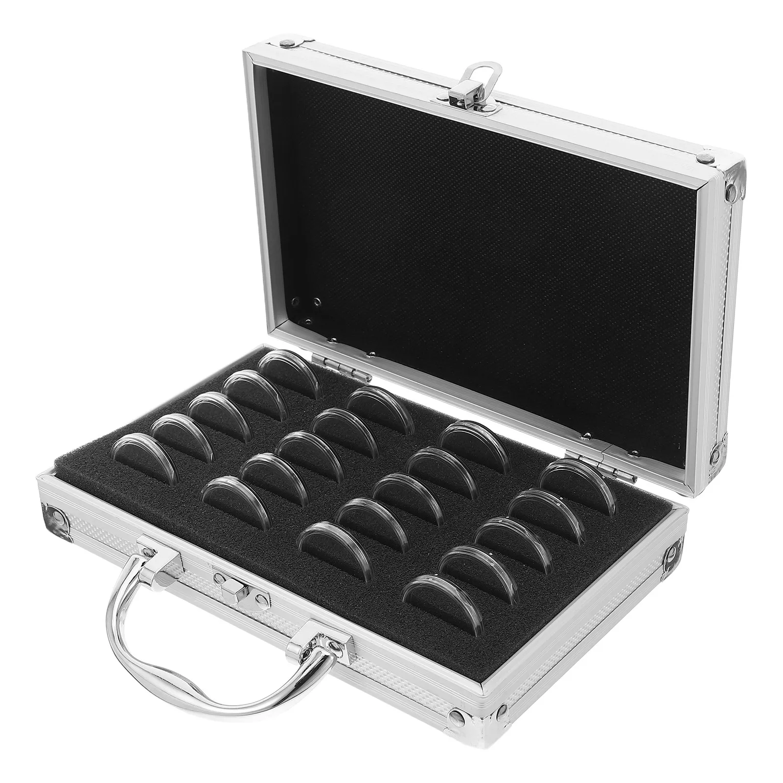 coin-collecting-metal-box-transparent-design-secure-closure-dust-moisture-proof-portable-storage-case-for-coins-medals-badges