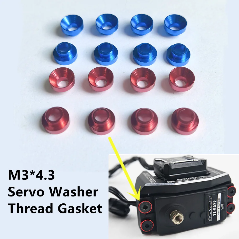 16pcs M3 Servo Washer Spacer Gasket Set For RC Car Boat Steerig Gear FUTABA SANWA VP-PRO HITEC SAVOX