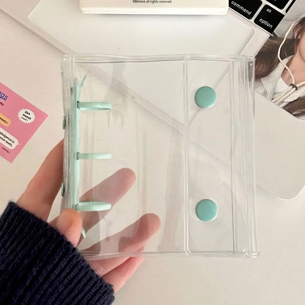 Transparent Photo Card Binder 3 inch Mini Photo Album Idol Photocard Holder Loose-leaf Idol Card Protector Book