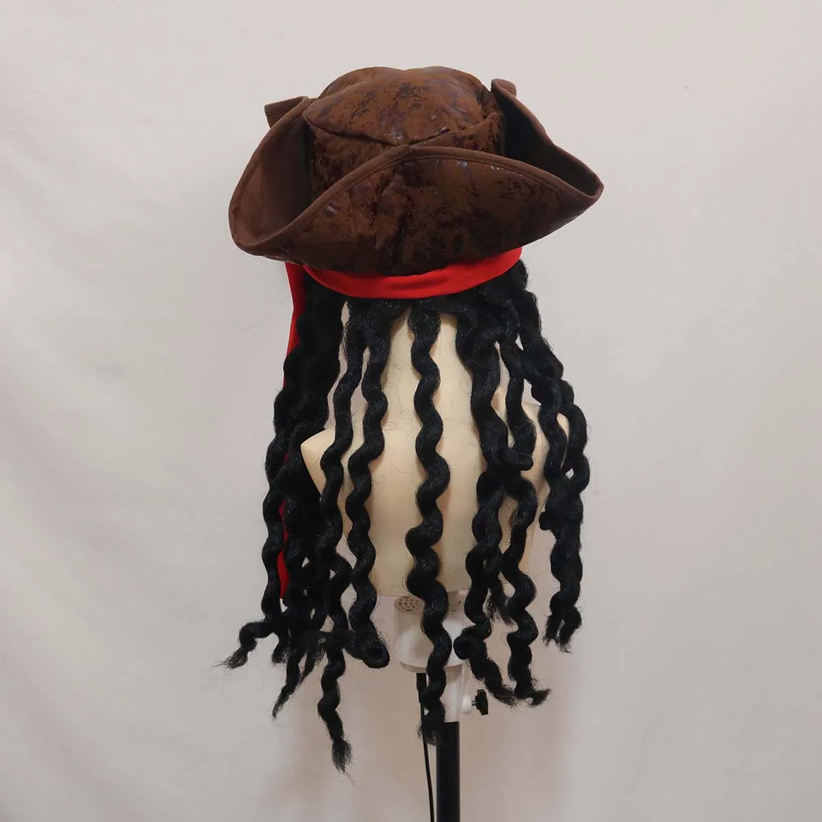 Halloween Party Accessories Adult Men's Jack Sparrow  Pirate Hat Wig