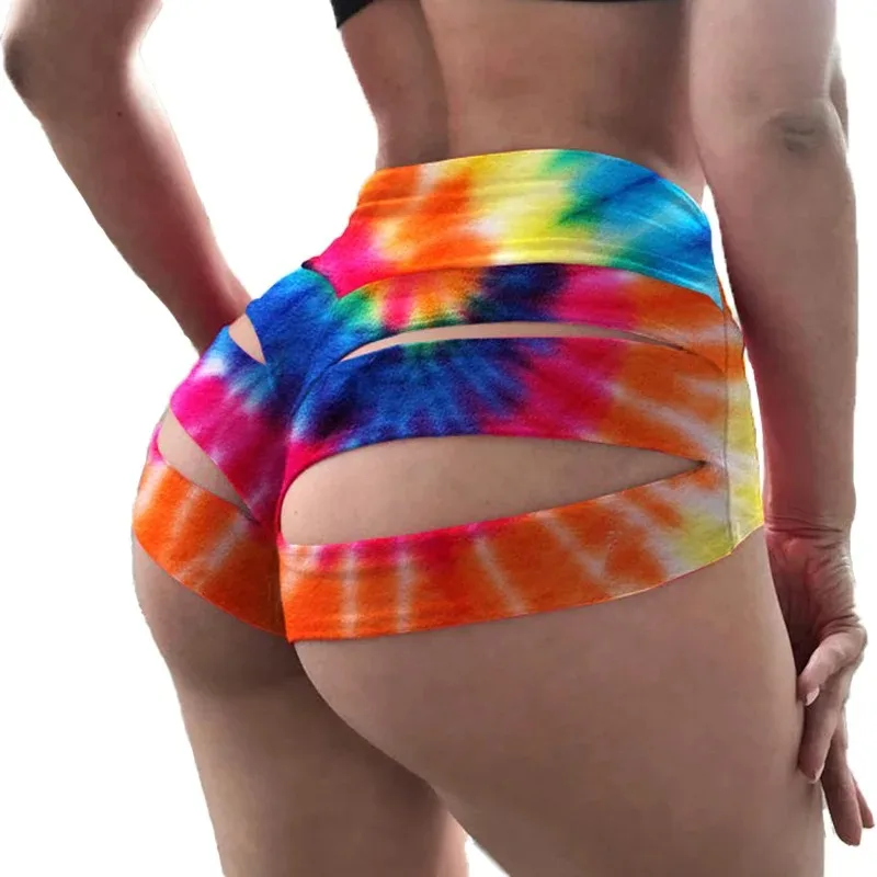 Rave Exotic Pole Dance Shorts Girls Booty Hollow Out Stage Performance Wear Nightbar Outfits Adults Buttocks Plus Size Pants