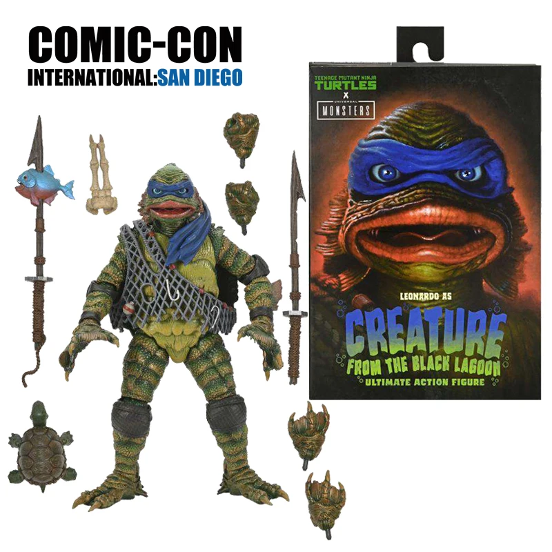 Фигурка NECA Universal Monsters/Teenage Mutant Ninja Turtles в масштабе 7 дюймов Ultimate Leonardo as the Creature