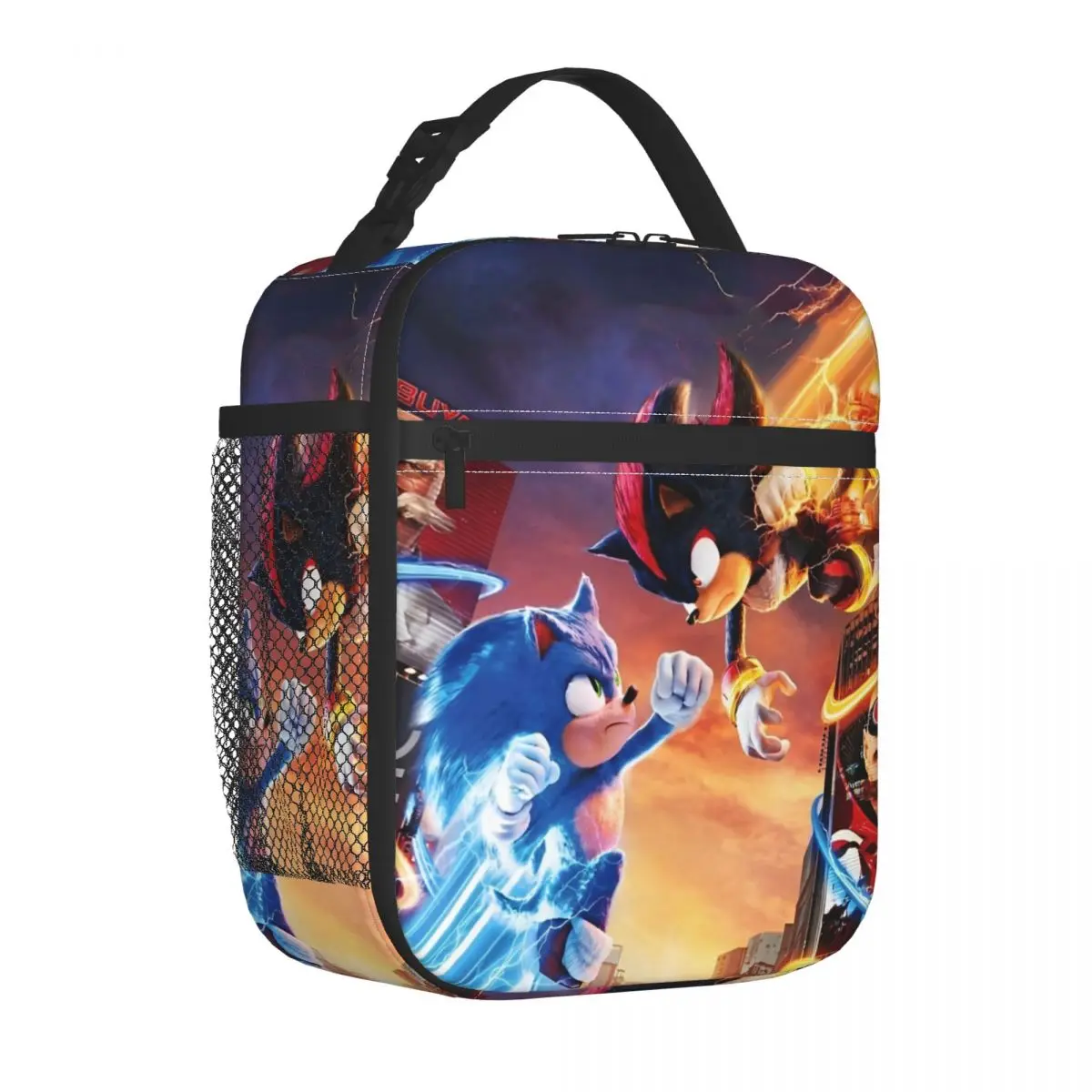 Shadow The Hedgehog Anime Insulated Lunch Bags Food Container Portable Cooler Thermal Lunch Boxes For Work