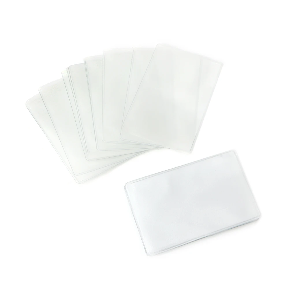 

20Pcs Rectangle Clear Plastic Work Badge Credit Card Holder Protective for Case