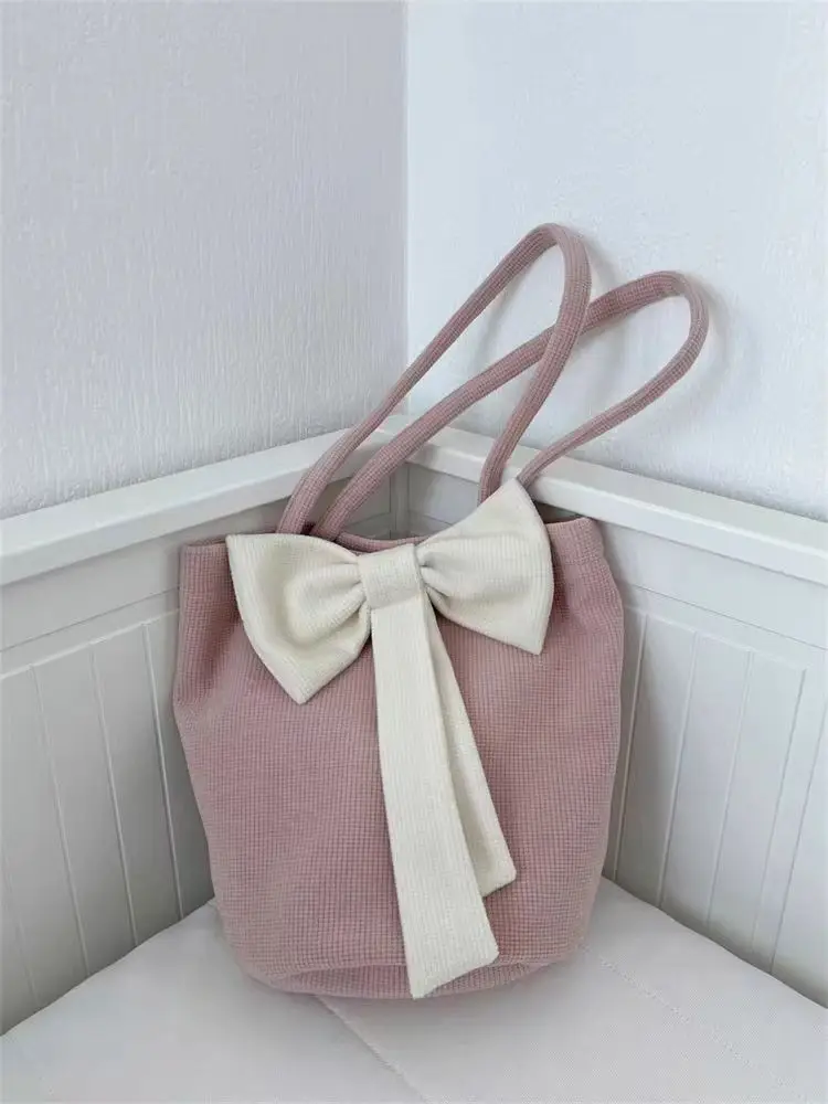 Girls Bag Spring Summer Korean Sweet Fashion Bow Women Shoulder Bags Purses and Handbags High-Capacity Girls