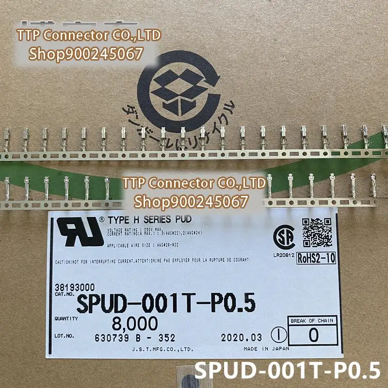 100pcs/lot Connector SPUD-001T-P0.5 Wire gauge 22-26AWG 100% New and Origianl