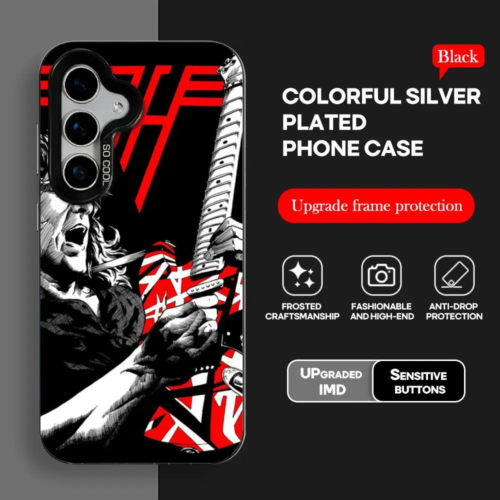 

Hot Fashion Guitar Eddie Van Halen Phone Case IMD Colorful Case Silver for Samsung Galaxy S24 S23 S22 S21S20 Plus Ultra