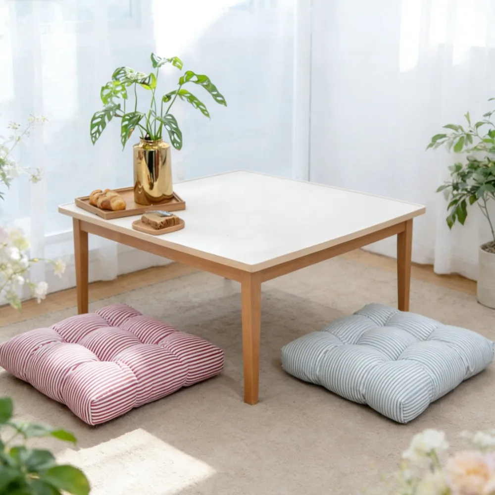 Striped Floor Seat Cushion Square Chair Cushions for Patio Garden Seat Cushion Pads for Home Floor Pillows Window Meditation Pad