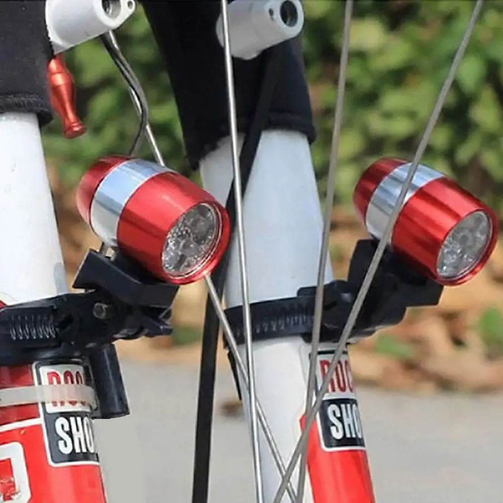 

Hot Professional 6 LED Light Cycling Warning Lamp Mini Safety Front Light Waterproof Headlight Bicycle with Lamp Holder