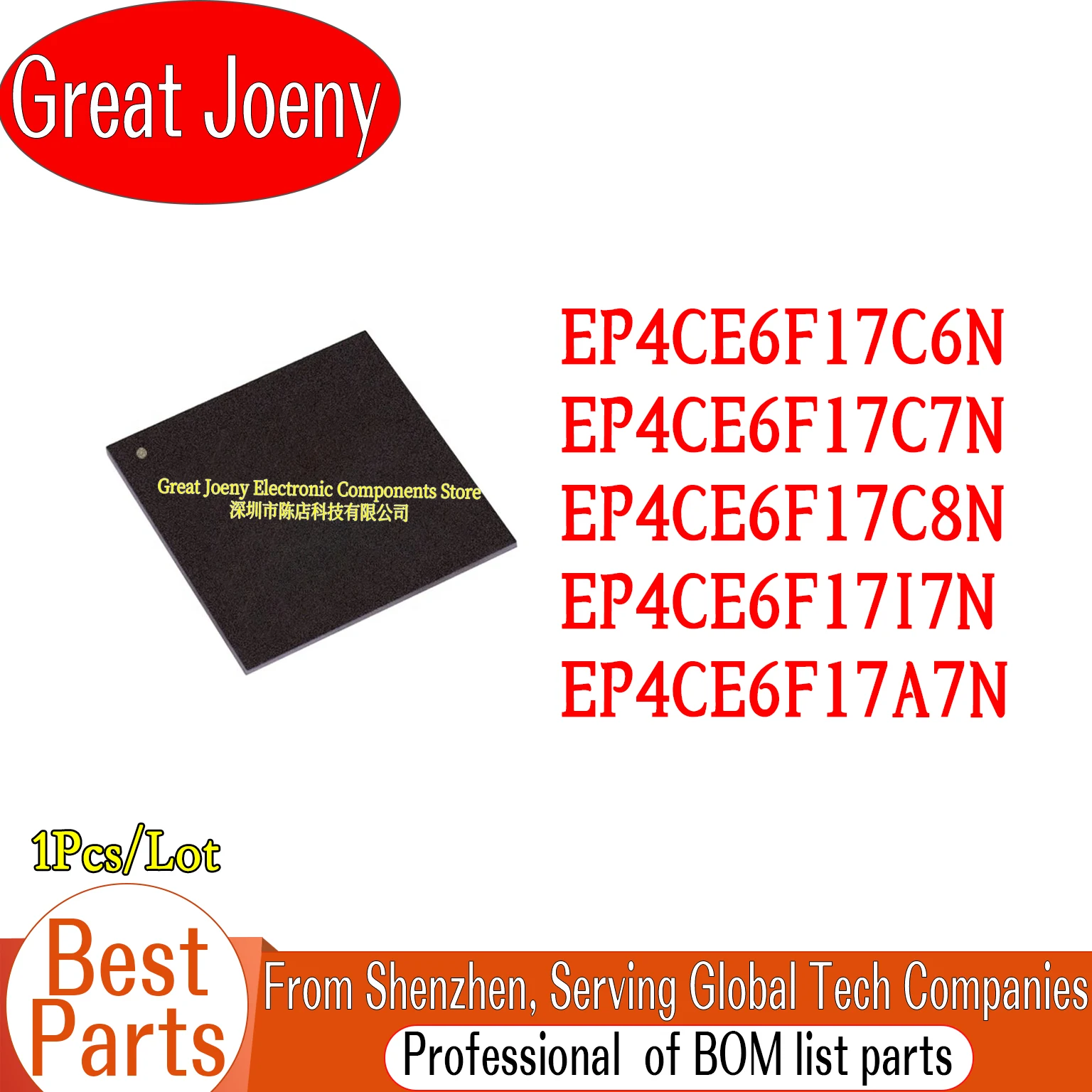 

EP4CE6F17 EP4CE6F17C6N EP4CE6F17C7N EP4CE6F17C8N EP4CE6F17I7N EP4CE6F17A7N IC Chipset FBGA-256