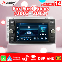 Carplay Android 14 7'' Auto Car Radio For FORD Focus C-Max Connect Fiesta Fusion Galaxy Kuga Mondeo S-Max Transit 2din autoradio