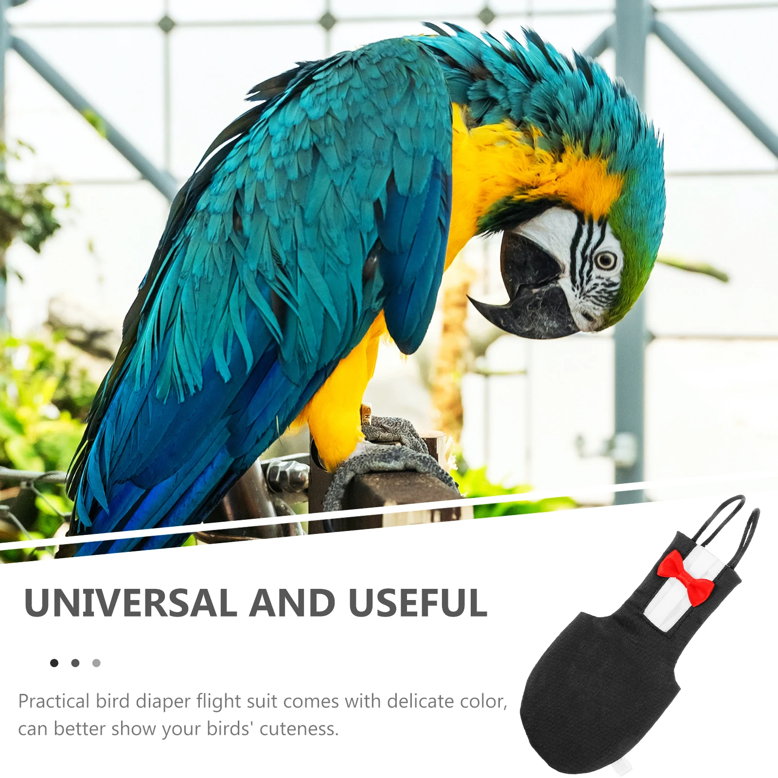 

Clothes Washable Diaper Parrot Costume Small Bird Diapers Cockatiels Nappies Cotton Flight Suit Reusable Pet Bird Accessories