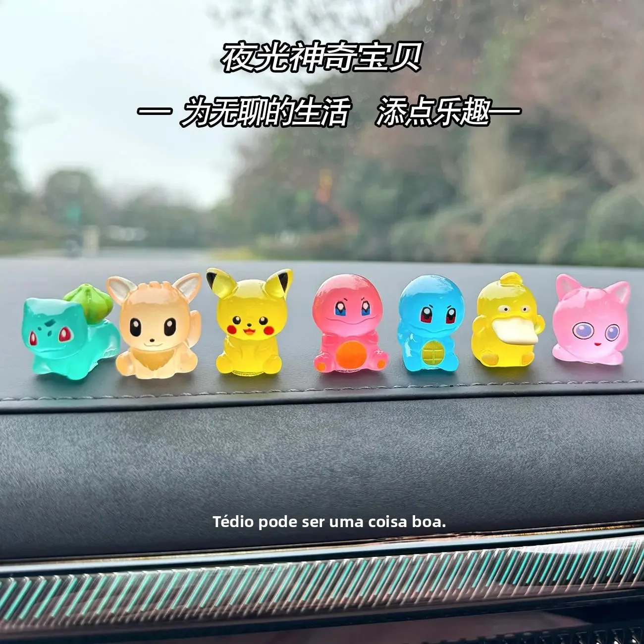 Luminária Noturna de Resina Pokémon, Acessórios DIY, Decoração Criativa de Mesa com Personagens de Desenho Animado Pikachu e Psyduck