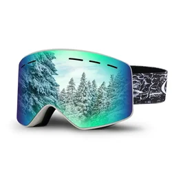 OBAOLAY-Gafas de esquí con lentes reemplazables, lentes ajustables para nieve, deportivas, personalizadas, magnéticas, de invierno