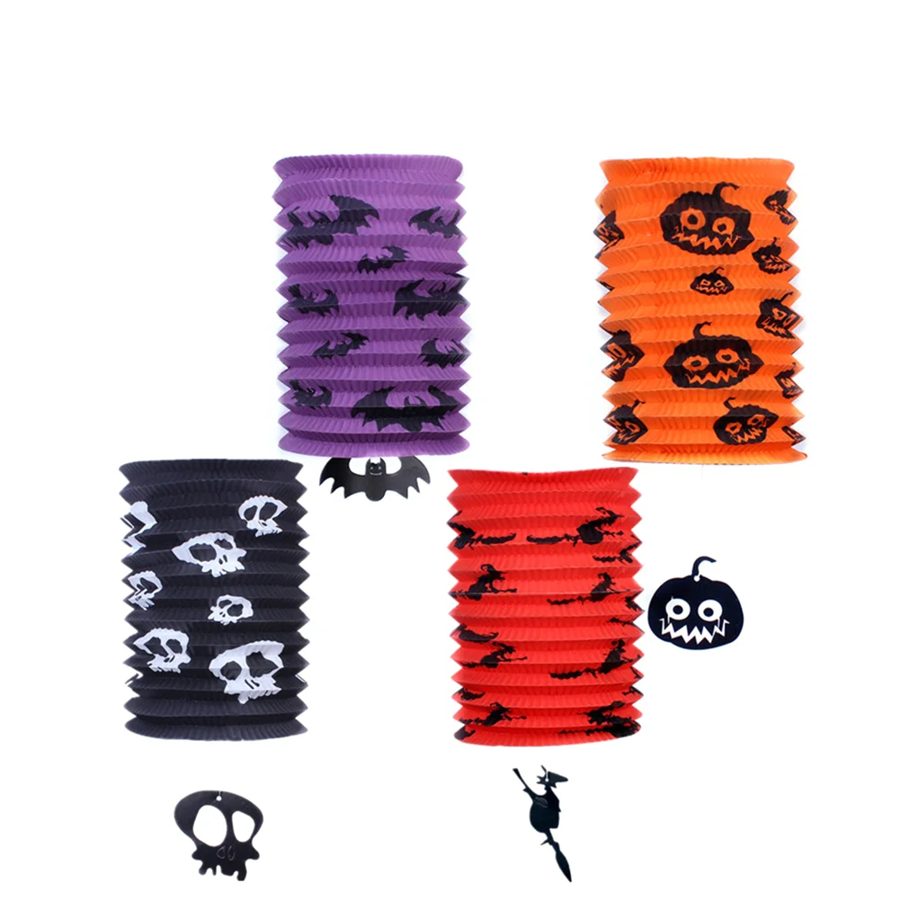 

4 Pcs Lantern Make up Halloween Decor Lanterns Spooky Japandi 2900X1530X500CM Paper Decorations