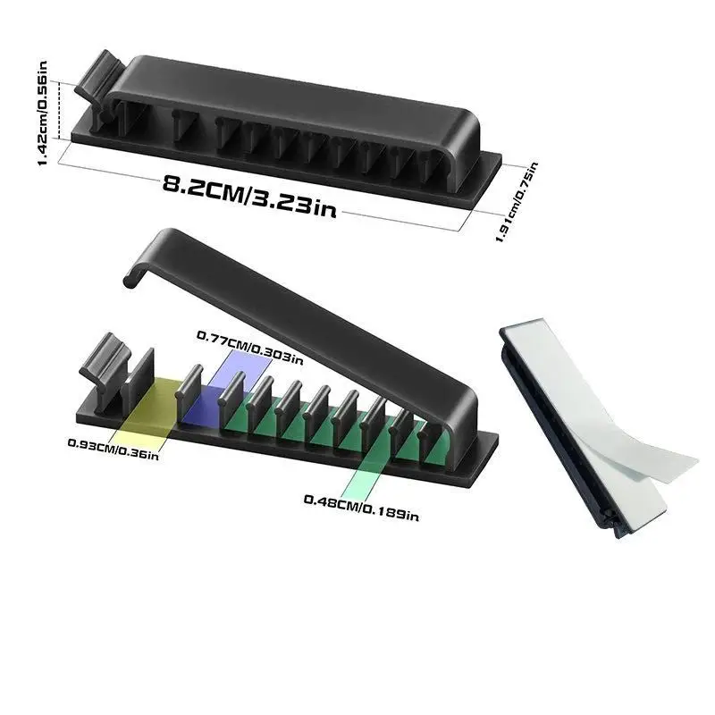 Flexible Silicone Cable Organizer Clips Cord Management Wire Holder For Earphone Mouse Keyboard USB Cables