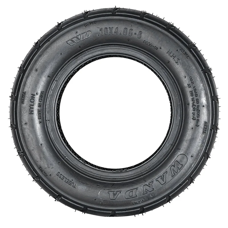 WANDA10x4.00-6 Tubeless Vacuum Tire for Electric Scooter Balance Car Mini Motorcycle 10*4.00-6 Anti Slip Off-road Tire