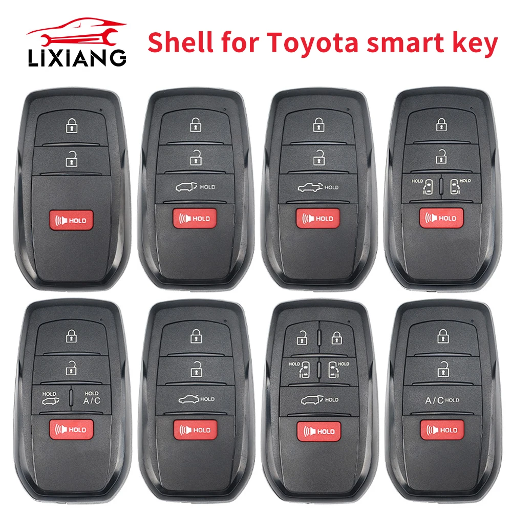 

LIXIANG 3/4/5/6 кнопок, чехол для дистанционного ключа, брелок для TOYOTA Sienna Tundra Crown Highlander Venza Tacoma со вставкой ключа