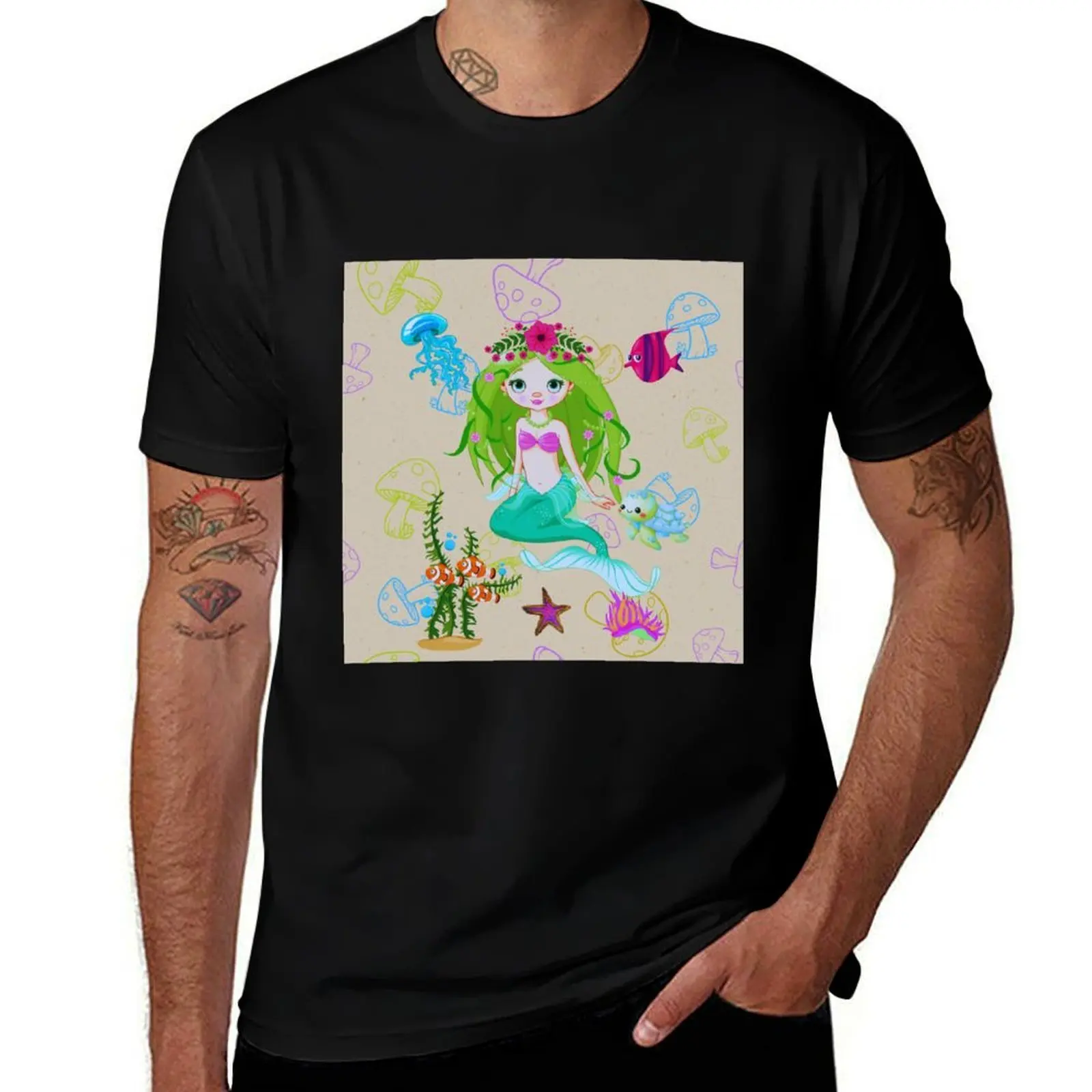 

Undersea Cartoon Style T-Shirt tshirts personalised heavyweights graphics Aesthetic clothing shirts men graphic