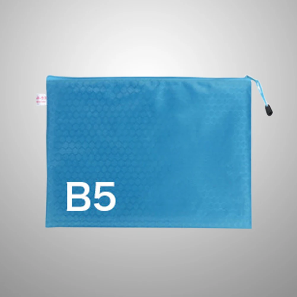 

Waterproof File Bag Zippered Document Bag Organizer Folder Stationery Storage B5 Office School Supplies Foldable