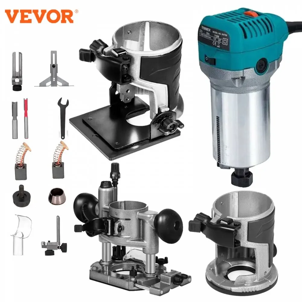 

VEVOR Wood Router Wood Trimmer Machine Electric Hand Trimmer 30000RPM Power Carpentry Tool Woodworking Trimming Grooving Carving