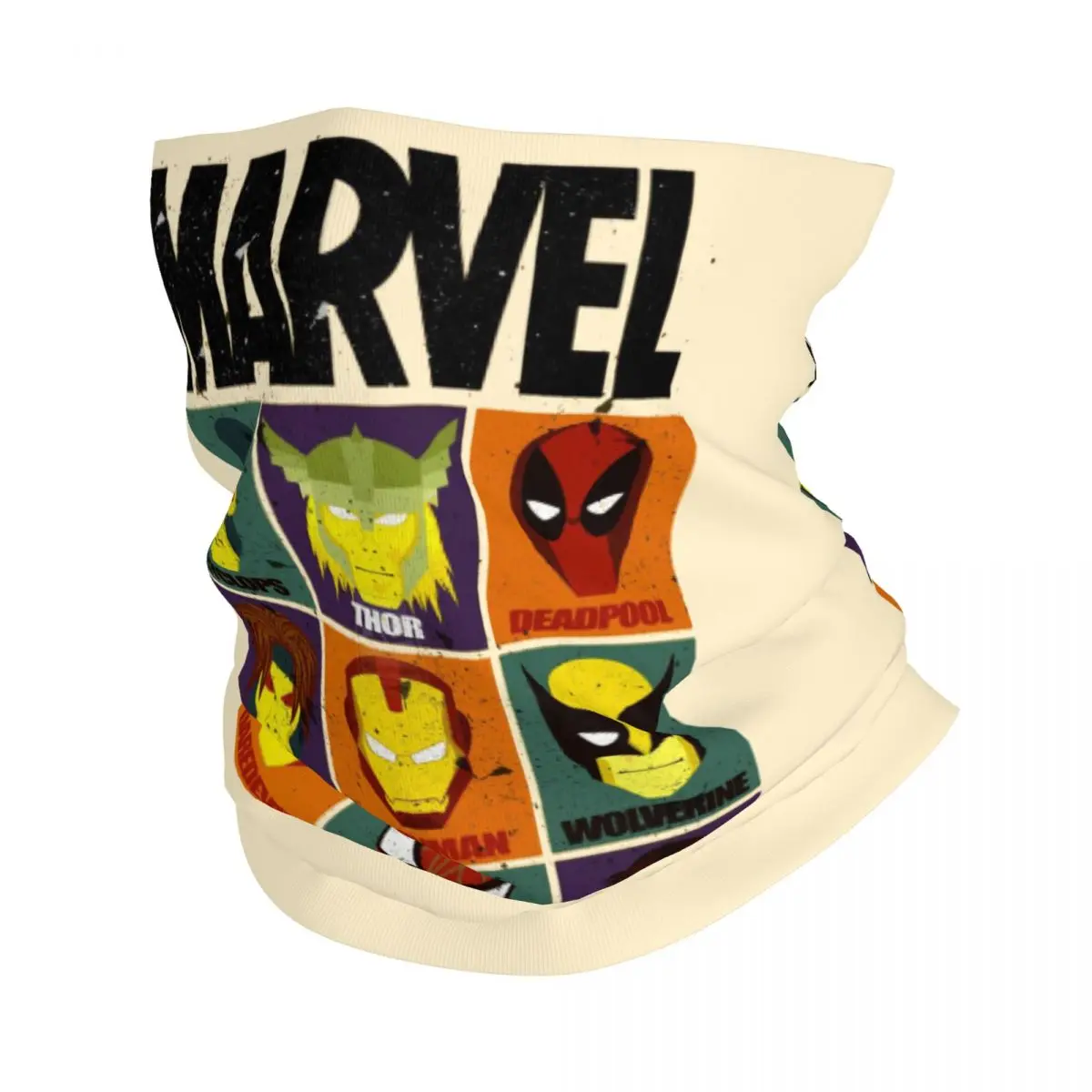 Superheroes Retro Collection Motocross Bandana Neck Cover Printed Marvel Avengers Film Face Scarf Running Unisex Adult