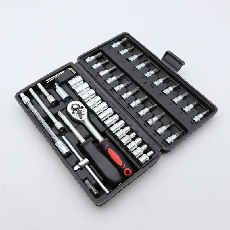 

46Suit Sets of Socket Wrench Quick Xiaofei Auto Repair Ratchet Screwdriver Combination Tool