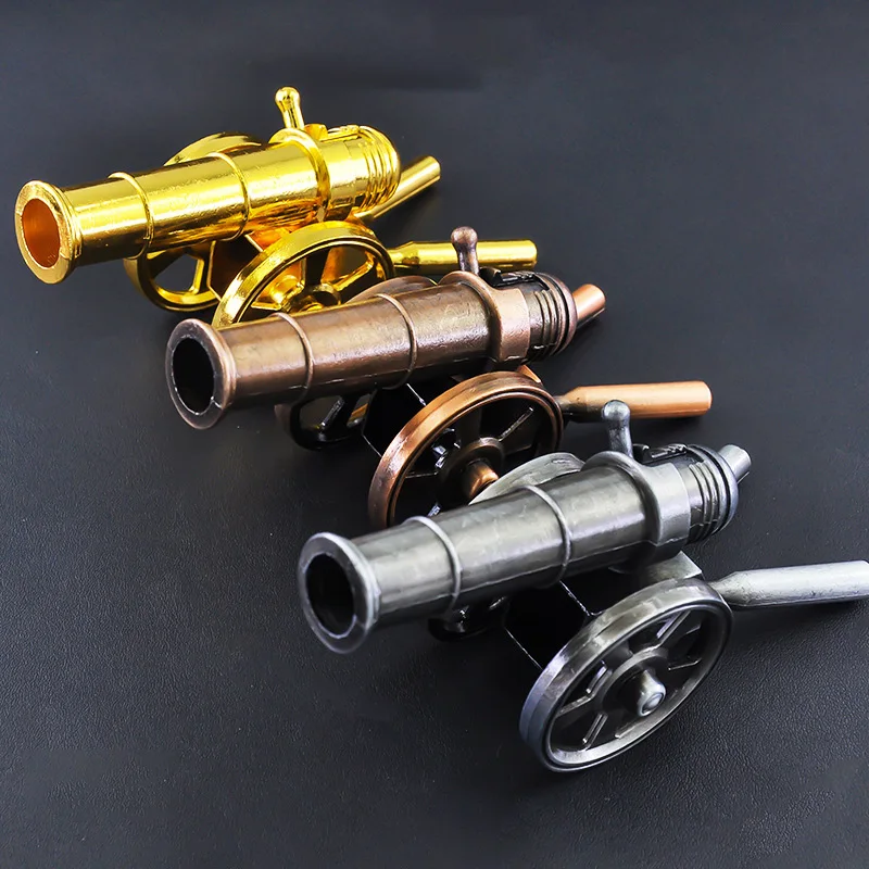 Launchable Metal Cannon Model Retro Home Decoration Office Desktop Decor Accessorie Model Ornament Art Furnishing Articles Gifts