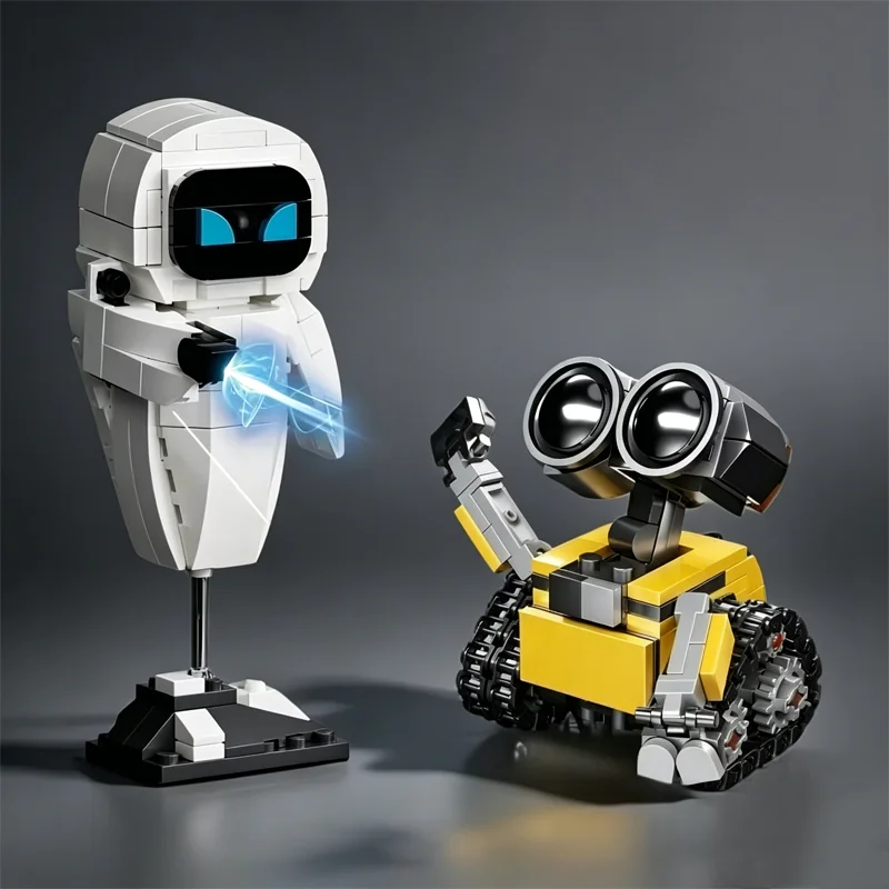 Eve Wall.E Small Particle Robot Action Figure Assembly Model Kit Boy Toy Collectible Desktop Ornament Doll No Special Effects