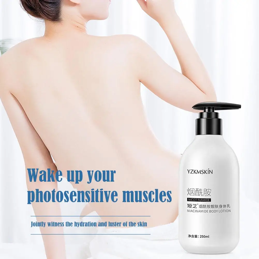 Отбеливающий лосьон для тела Niacinamide, уход за кожей, оздоравливающий питьевой крем для тела, лосьон для тела с белым отбеливающим эффектом, 250 мл, укрепляющий E9F1