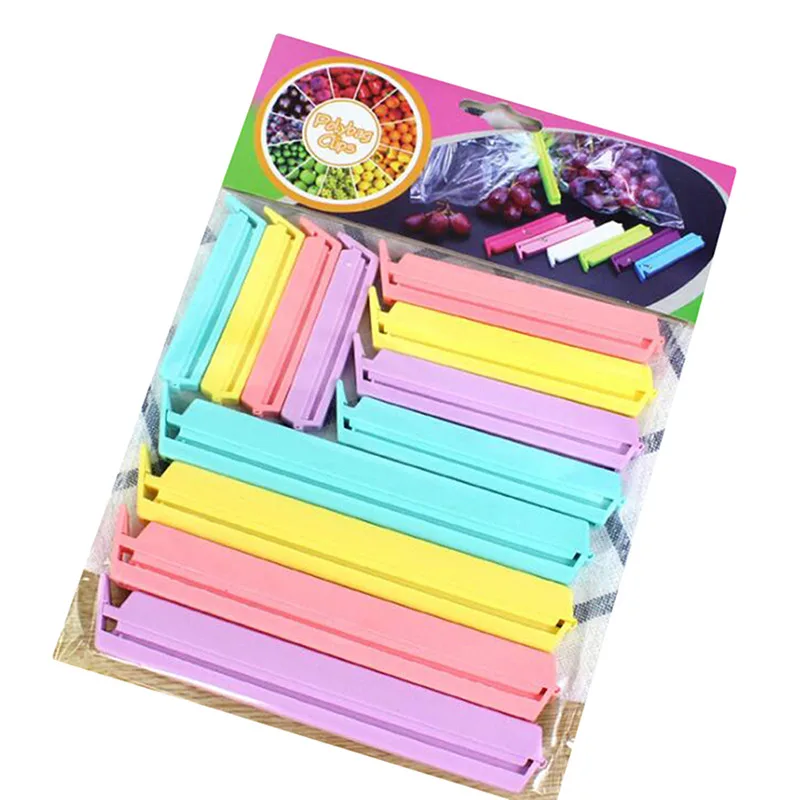 3 boyutları seyahat mutfak aksesuarları taşınabilir depolama gıda aperatif kilitli torba klipler mühürleyen kelepçe plastik aracı gıda koruma