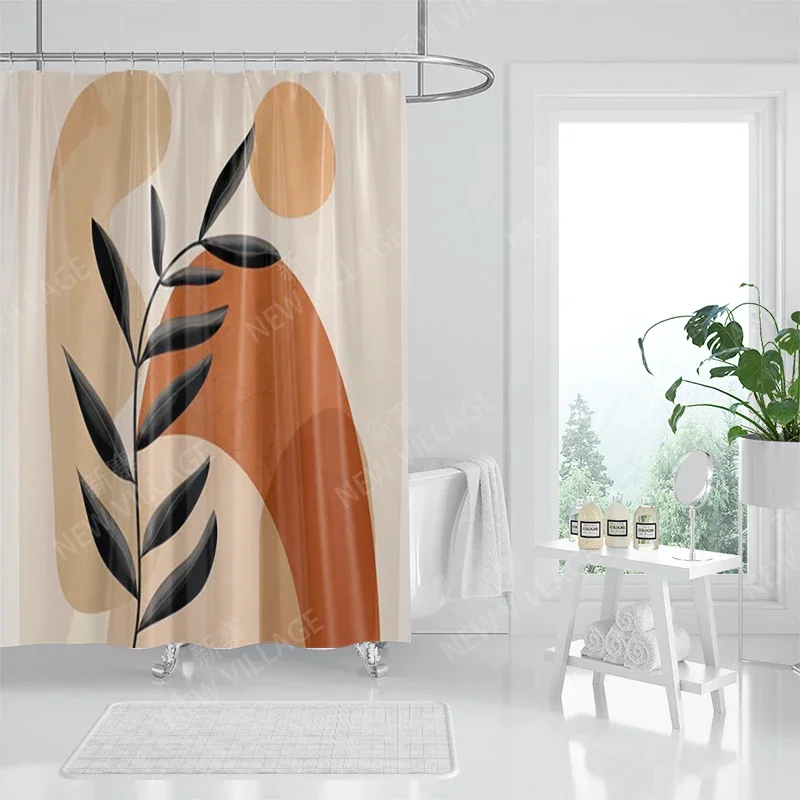 Waterproof fabric shower curtains Bathroom curtain accessories Bath curtain shower 180x200cm 240*200 modern boho Nordic decor