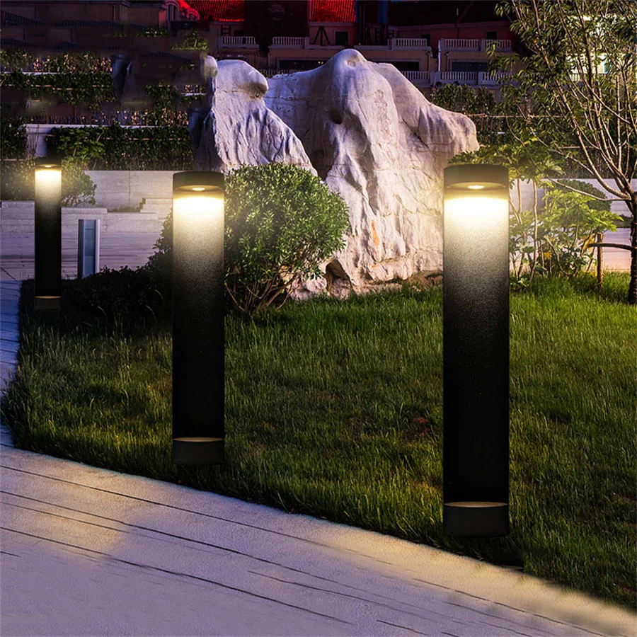 Imagem -03 - Outdoor Paisagem Moderna Caminho Luz Impermeável Lawn Bollard Luz Villa Pátio Pátio Decoração Garagem Pillar Light 12w