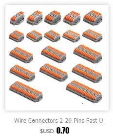 1 Stück eins in mehreren aus Klemmen block Anschluss dose Serie Kabel elektrische Steck verbinder Plug-in spleißbare Splitter Führungs schiene – Detail 27