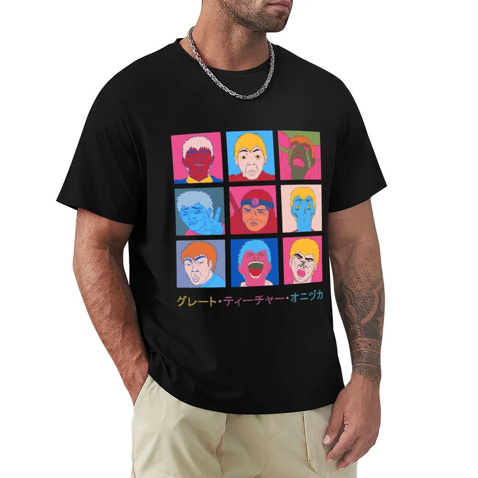 

GTO Onizuka faces T-Shirt Big Size Short Sleeve Tee for Men