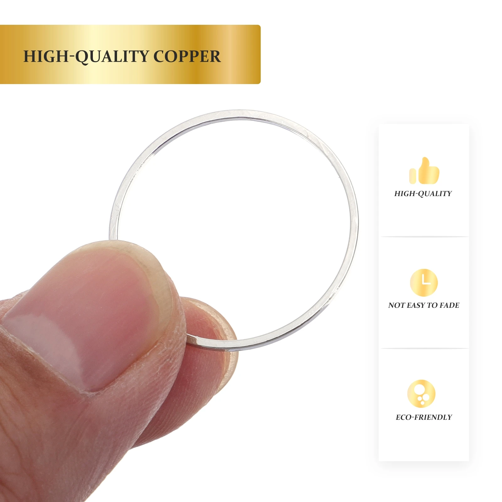 

80Pcs Copper Rings Jewelry Making Hoops Simple Round Pendant Frame DIY Earring Circle Beading Hoop Charms Necklace Bracelet