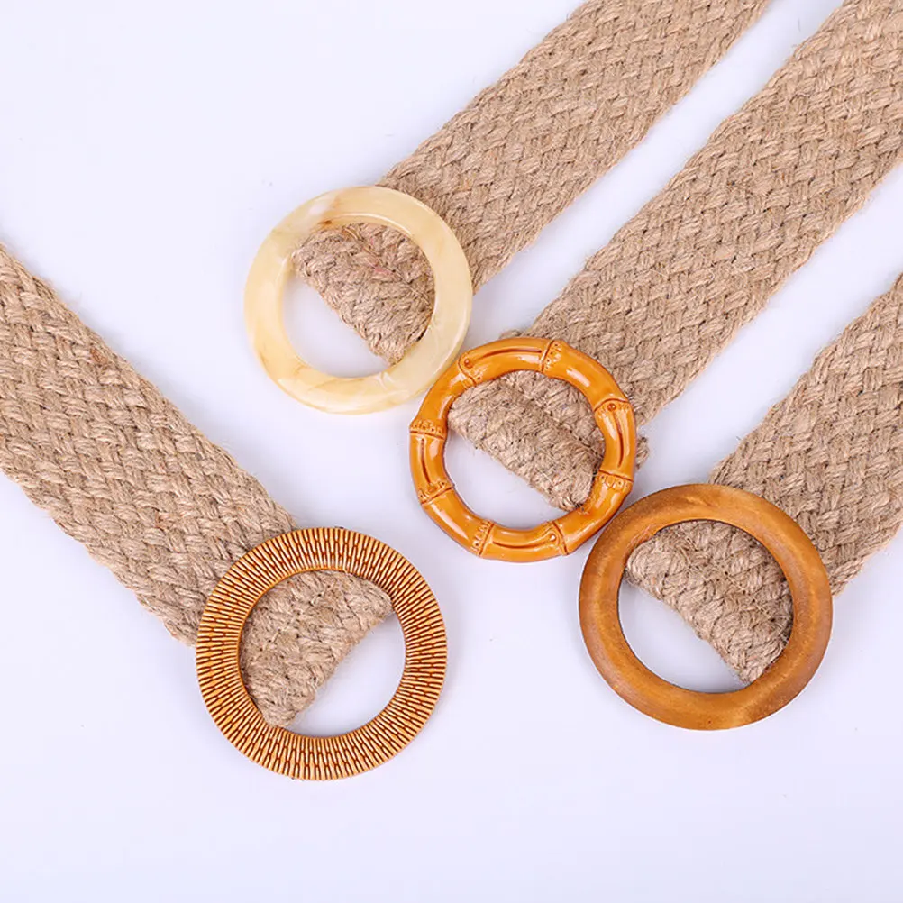 Women's Elastic Cotton-Linen Waist Belt – Adjustable Fashion Dress & Coat Belt, Retro Style