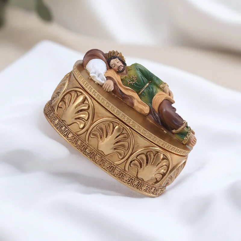 

1Pcs Resin Jewelry Box Assorted Color Desktop Jewelry Case Ring Storage Holder Ear Stud Container Desk Adornment