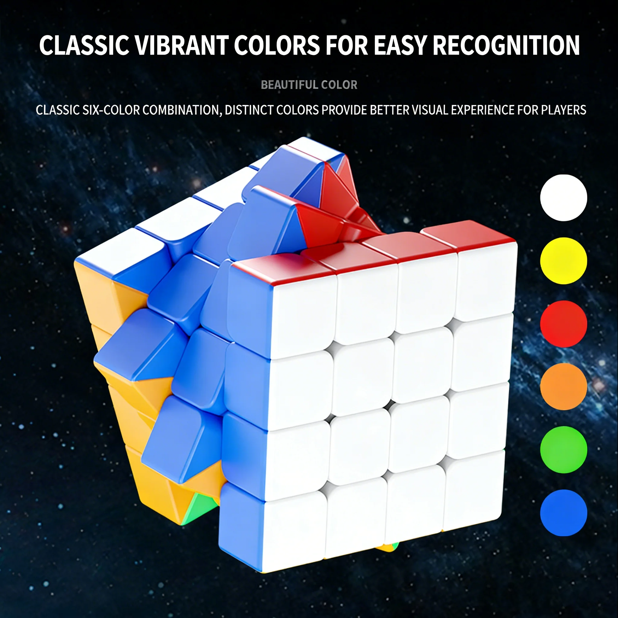 SENGSO Hot Sale New Mosheng Series 4x4 Magnetic/Non-magnetic Stickerless Cube  Color-Matching Puzzle Educational Toy