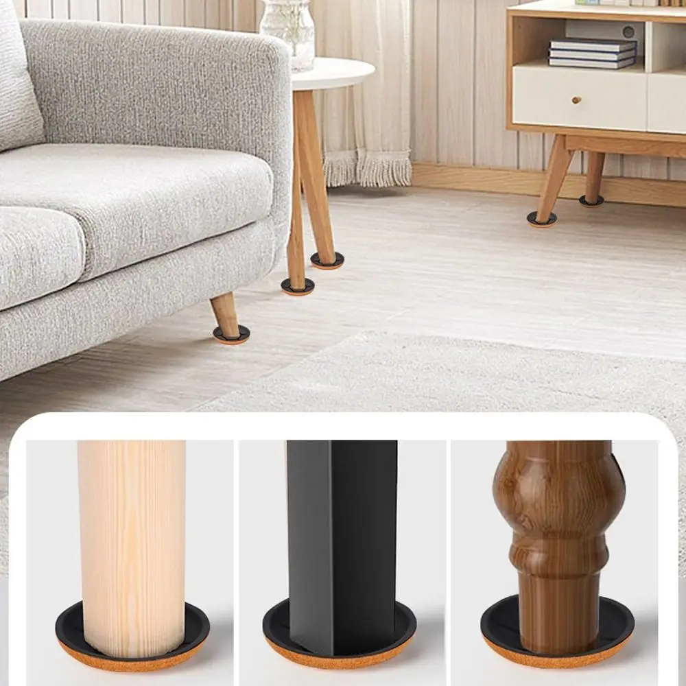 4 pçs/set anti barulhento móveis perna slider almofadas protetor de chão fácil movimento tapete deslizamento espessamento macio sofá cadeira tapete