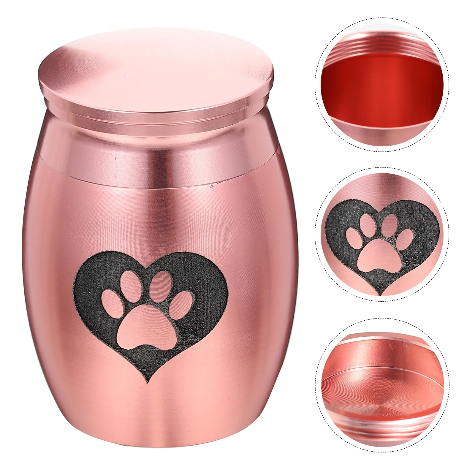 Pet Urn Accessory Lovely Pattern Cat Urns Stainless Steel Memorable Dog for Ashes